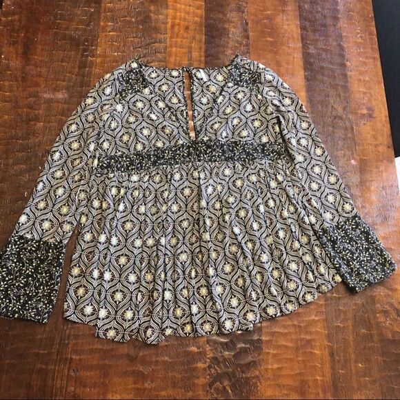 FREE PEOPLE TUNIC ROLLING HILLS BELL SLEEVE - Picture 3 of 12